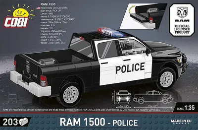 Ram 1500 Dodge Amerikansk Polisbil