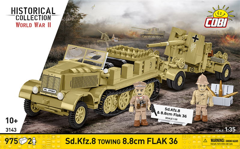 Legendariska tyska 88:an med terränggående bandvagn från Nordafrika under WWII