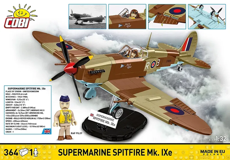 COBI-5764 Supermarine Spitfire Mk.IXe Flygplan