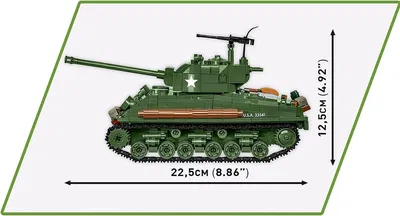 COBI-3118 Sherman M4A2E8(76)W "Easy Eight" - WW2 Stridsvagn