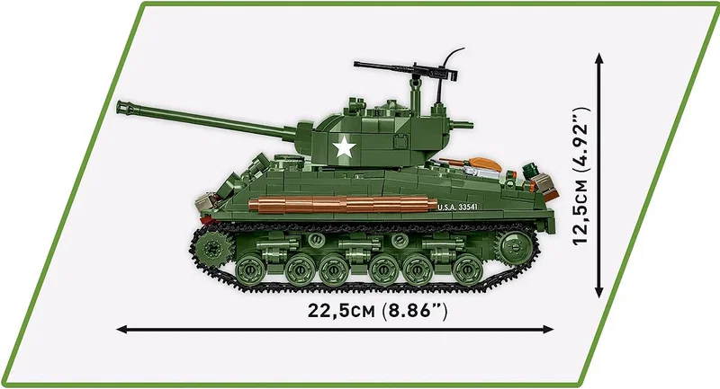 COBI-3118 Sherman M4A2E8(76)W "Easy Eight" - WW2 Stridsvagn