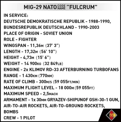 COBI-5851 MiG-29 (East Germany)