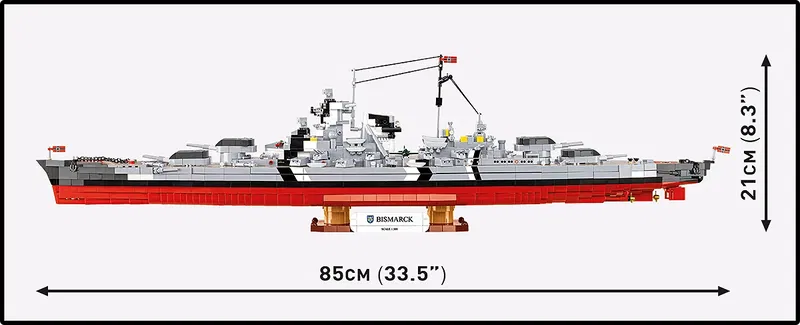 COBI-4860 Battleship Bismarck - 3204 st Byggblock