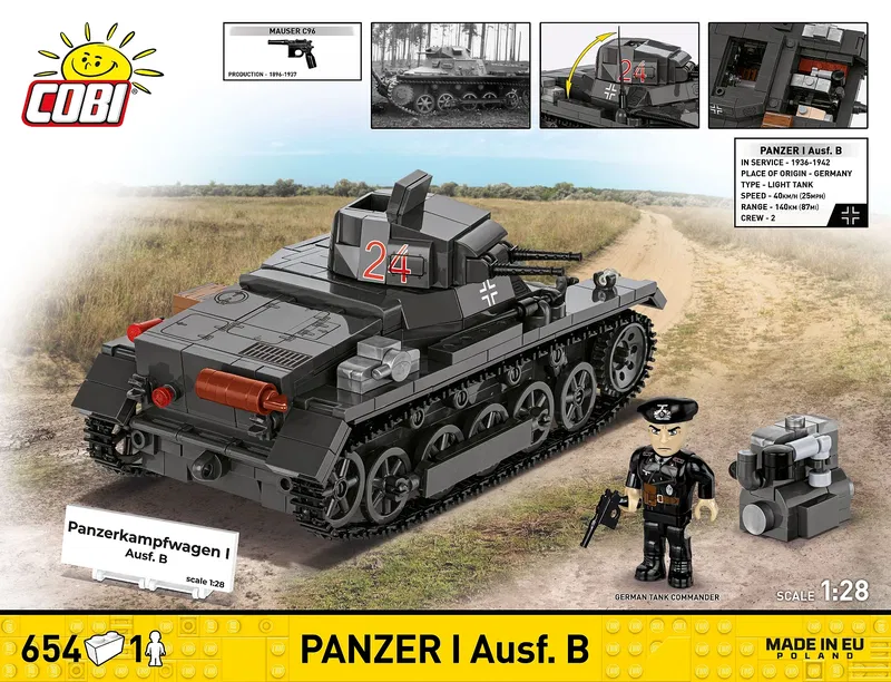 COBI-2660 Panzer I Ausf.B Stridsvagn (Frankrike 1940)