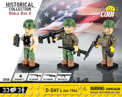COBI-2058 D-DAGEN 6 JUNI 1944 3 figurer med tillbehör