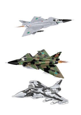 Svenska Flygvapnets Paket - 3 st Byggsatser