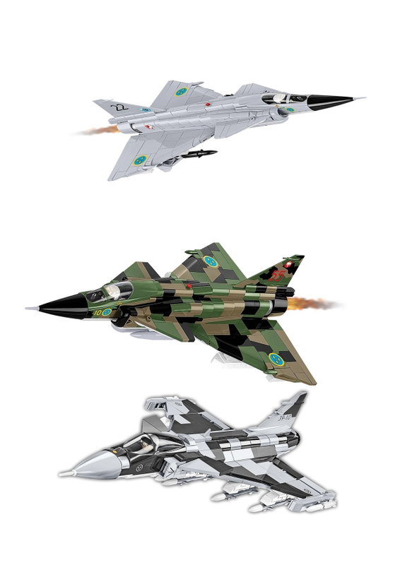 Svenska Flygvapnets Paket - 3 st Byggsatser