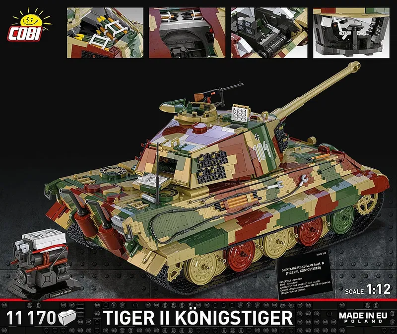 COBI-2808 Tiger II Königstiger Skala 1:12 COBI-2808 Tiger II Königstiger Skala 1:12