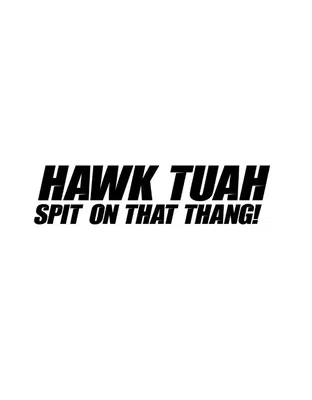 Dekal HAWK TUAH, SPIT ON THAT THANG!