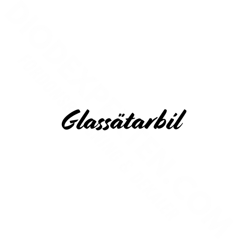 Glassätarbil Dekal