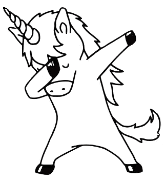 Dekal - Dabbing enhörning