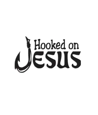 Dekal Hooked on Jesus
