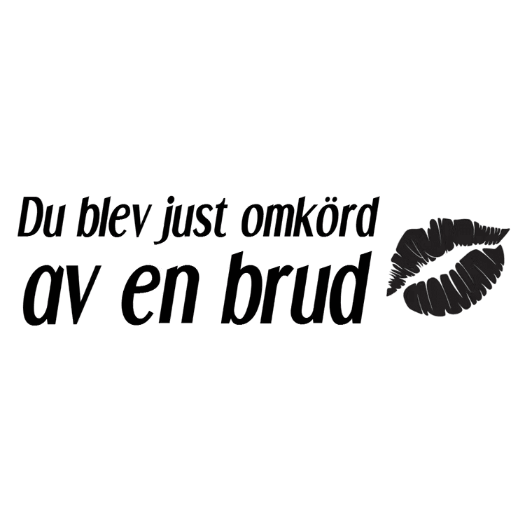 Dekal - Du blev just omkörd av en brud