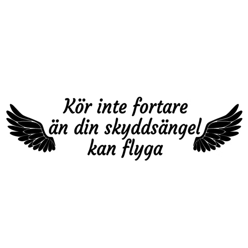 Dekal - Kör inte fortare än din skyddsängel kan flyga #2