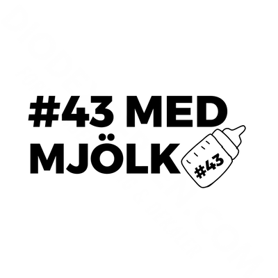 #43 MED MJÖLK Dekal