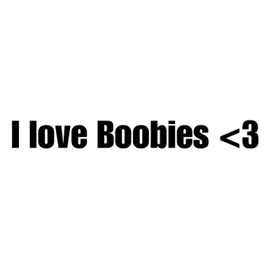 Dekal I love boobies