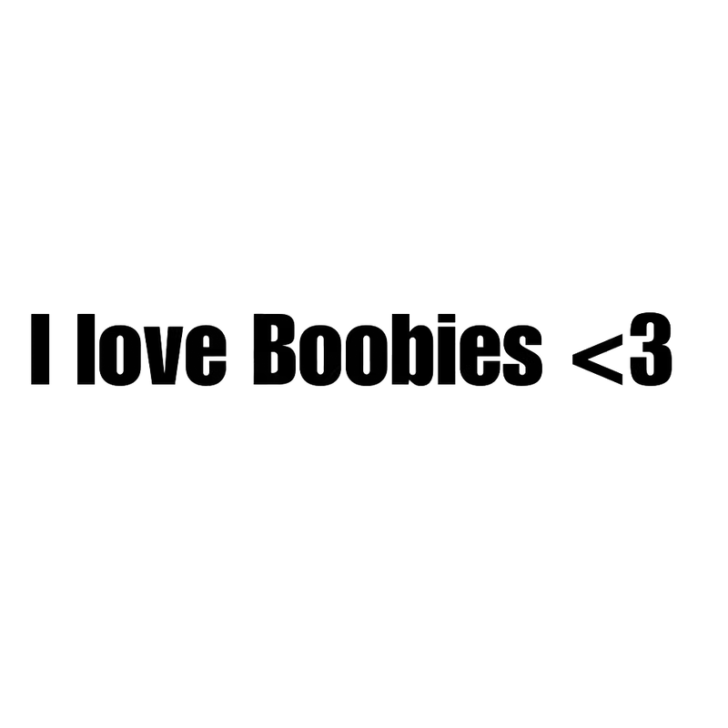 Dekal I love boobies