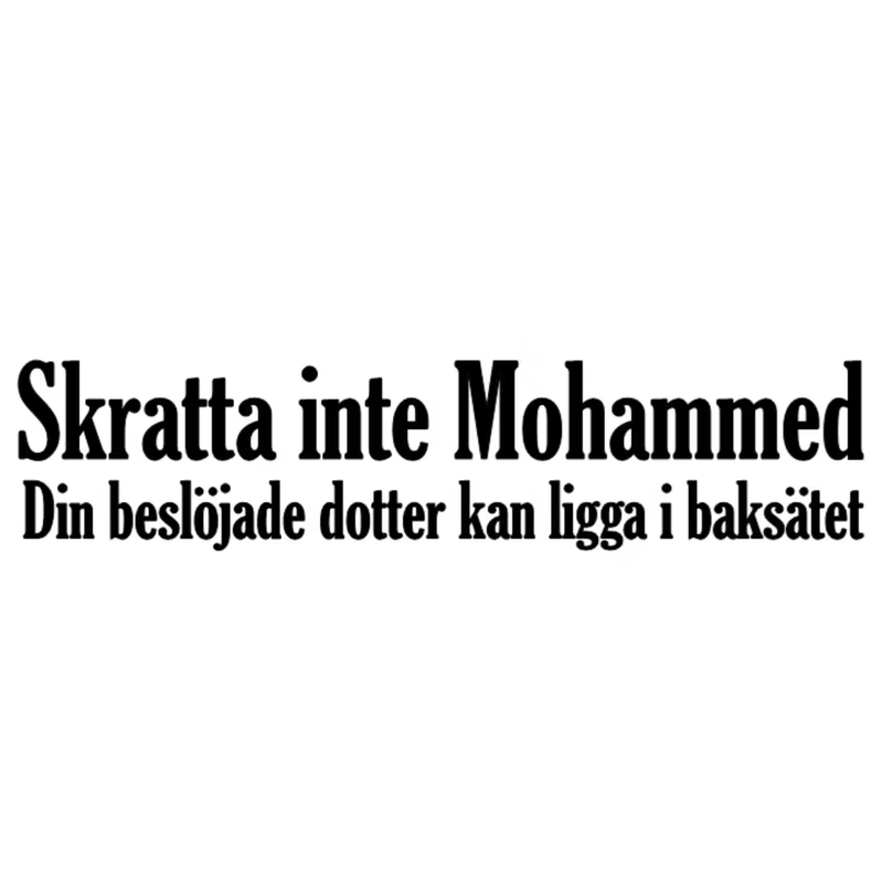 Dekal - Skratta inte Mohammed