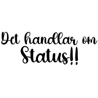Dekal Det handlar om Status!!