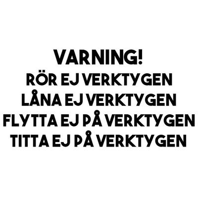 Dekal - Varning
