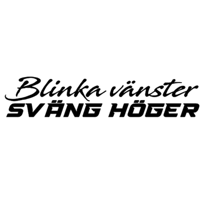 Dekal - Blinka vänster Sväng höger