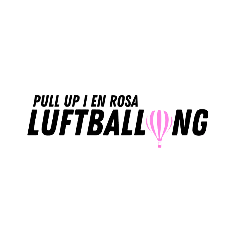 Pull up i en rosa luftballong Dekal