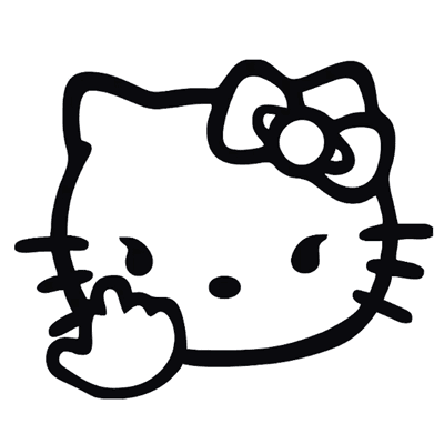 Dekal - Hello Kitty Fuck You