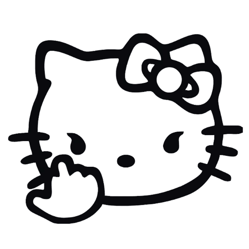 Dekal - Hello Kitty Fuck You