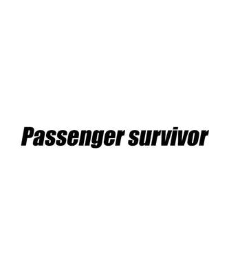 Dekal Passenger survivor
