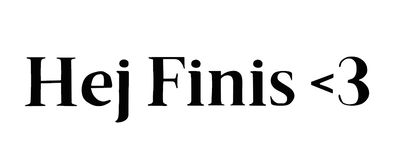 Hej Finis Dekal
