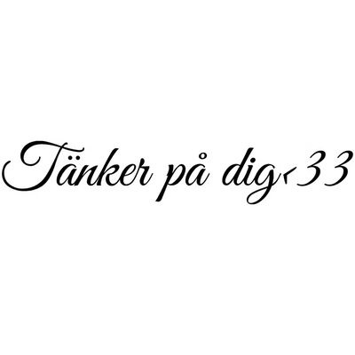 Tänker på dig Dekal