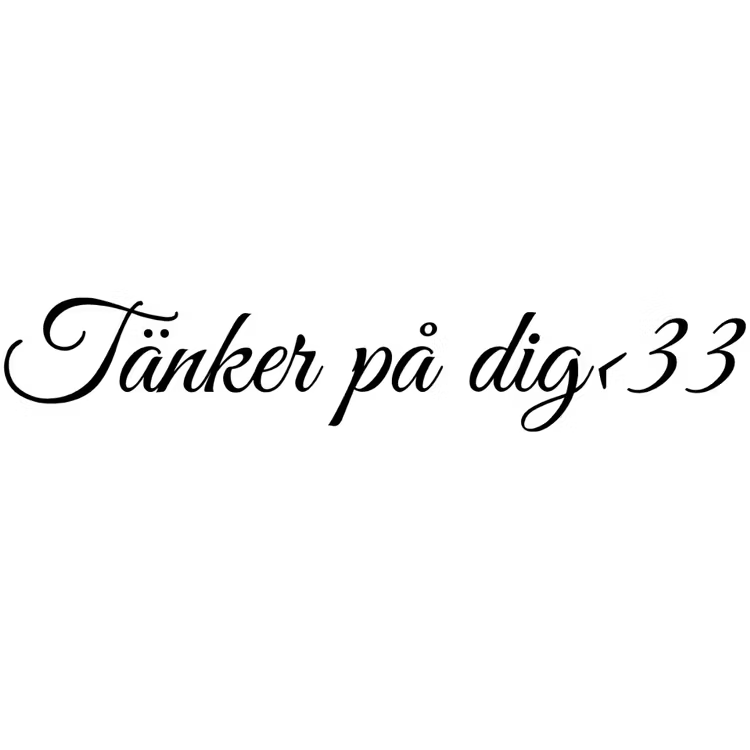 Tänker på dig Dekal
