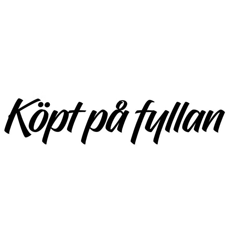 Dekal Köpt på fyllan