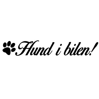 Dekal - Hund i bilen!