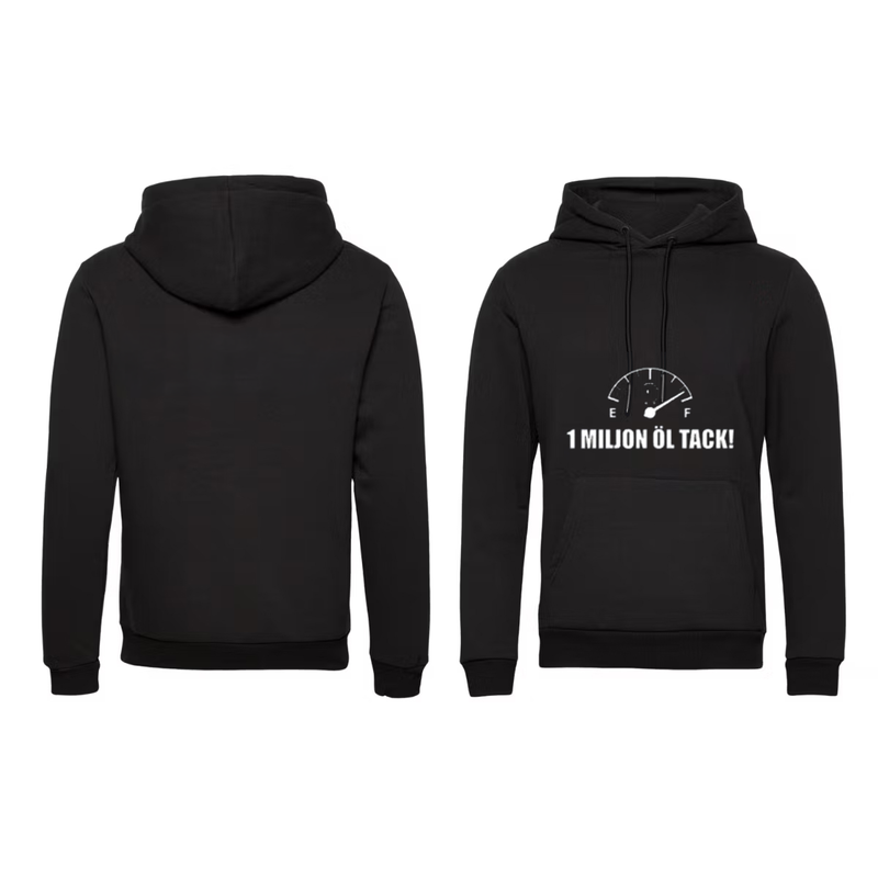 Hoodie 1 MILJON ÖL TACK!