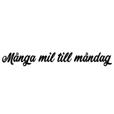 Dekal - Många mil till måndag
