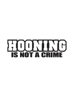 Dekal HOONING IS NOT A CRIME