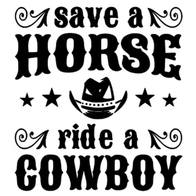 Dekal - Save a horse Ride a cowboy #2