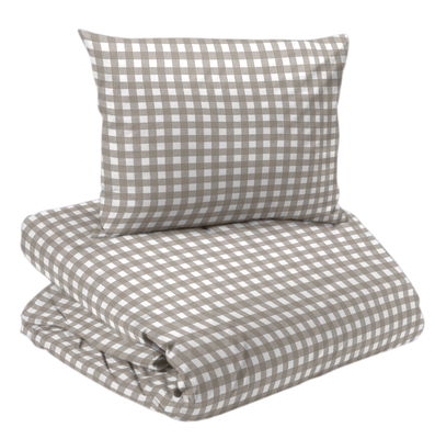 Estelle Satin Vit/Beige Påslakan Enkeltäcke 150x210