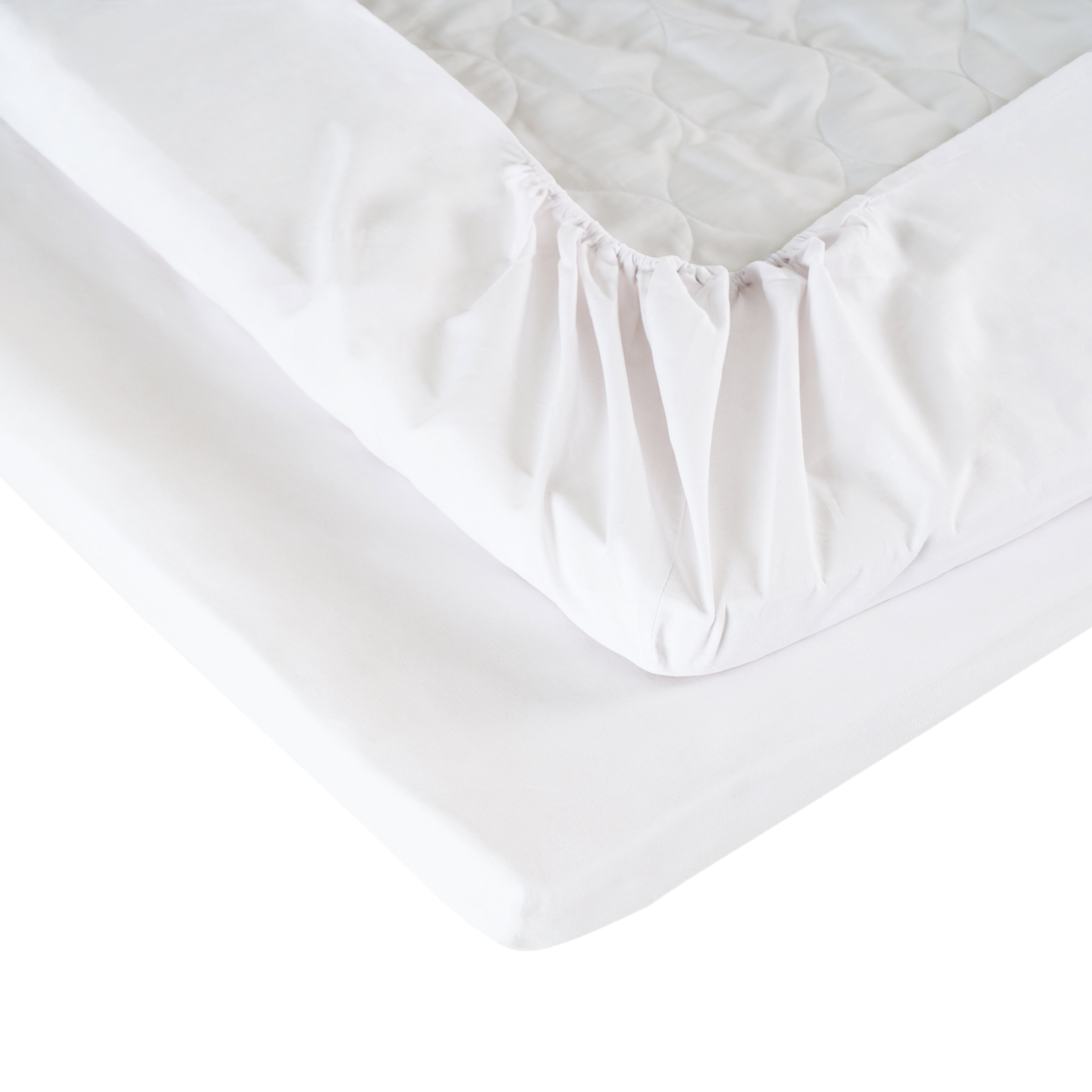 Dra på lakan Satin Fairtrade Vit Enkelsäng 120x200 Nina Royal