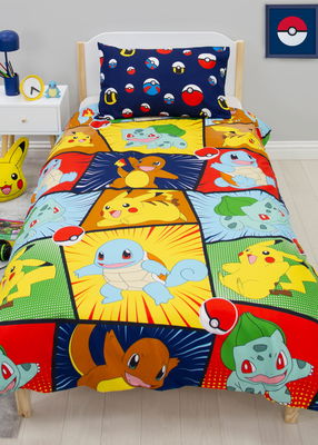 Pokemon Multi Barn Bäddset Enkeltäcke 150x210
