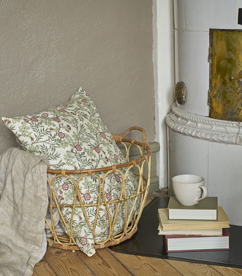 Vera Grön Blommigt Bäddset Enkeltäcke 150x210 Borganäs of Sweden