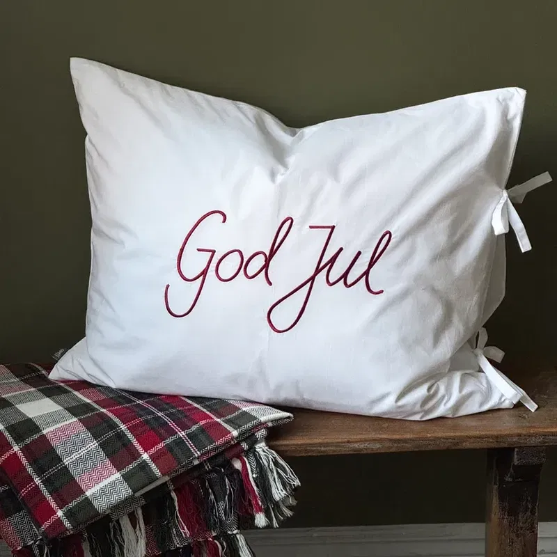 Örngott God Jul Percale Vit 50x60 Classic Textile 1owQD4jR1VduxL01761653772