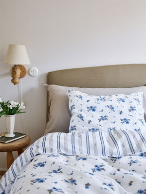 Stina Blå Blommor Bäckebölja Bäddset Enkeltäcke 150x210 Redlunds