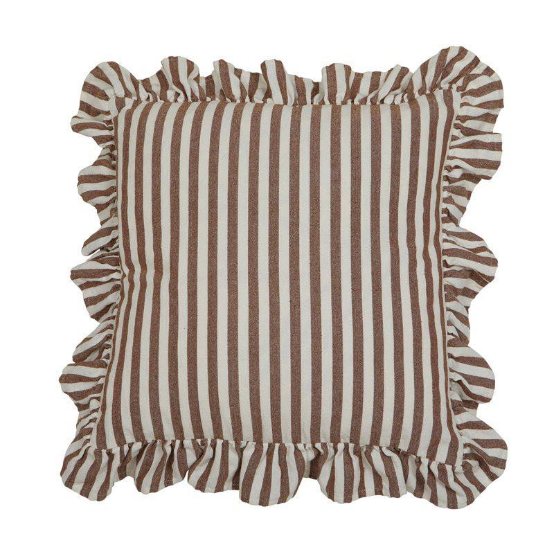 Svea Cognac/Brun Randigt Kuddfodral 45x45 Fondaco