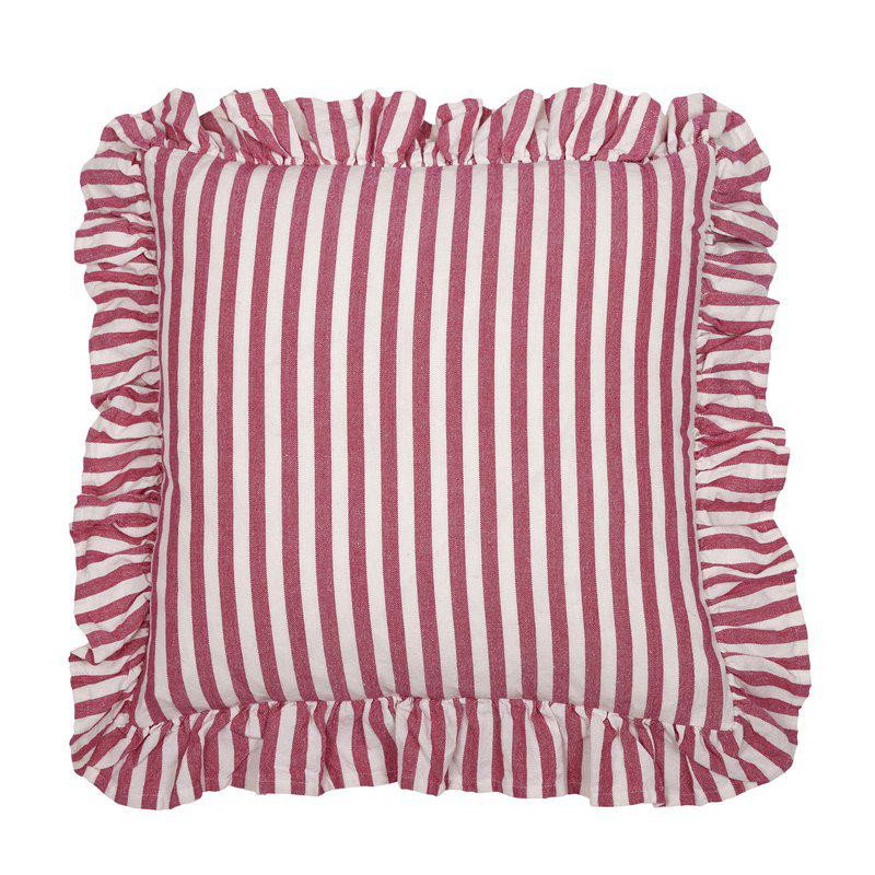 Svea Rosa Randigt Kuddfodral 45x45 Fondaco