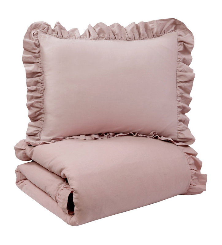 Romance Volang Rosa Bäddset Enkeltäcke 150x210 Redlunds