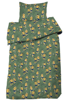 Fotboll Gul&Blå Barn Bäddset Enkeltäcke 150x210 Redlunds