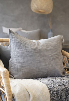 Enfärgat Grå Rolling Bäddset Enkeltäcke 150x210 Borganäs of Sweden