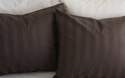 Hotell Satin Brun Bäddset Enkeltäcke 150x210 Borganäs of Sweden